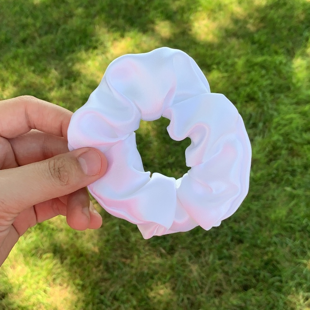 Pretty in White Scrunchie